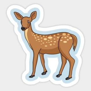 Cute spotted deer cartoon illustration Sticker